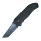 First Edge Tracklock Original Tanto Folding Knife, Manual Opening Fine Edge, Elmax Bead Blast Blade, Coarse Black 1250-BBB