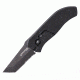 FirstEdge TrackLock Tanto Automatic Folder, Serrated Edge, Black 1455