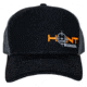 Fish Monkey Hunt Left Panel Embroidery Hat, Black/Char, One size, HM801-BKCH