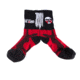 Flagrant Beard 5 in Crew Socks, Red / Black, Small, 3001-0