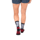 Flagrant Beard 5 in Crew Socks, Red / Black, Small, 3001-0