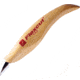 Flexcut Mini Detail Knife, 3/4 high carbon steel straight blade, Smaller ergonomic wood handle is faceted with mult, KN27