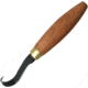 Flexcut Single Bevel Sloyd Hook Knife, 6.75in Overall, Cherry Wood Handle, Deeply Curved, Single-Edged SS Blade Is Sharpened All The Way To The Pointed Tip, Brass Ferrule, KN52
