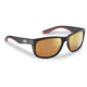Flying Fisherman 7873BAR Double Header Polarized Sunglasses, Black Frame, Amber-Red Mirror Lens, 7873BAR