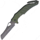 Fox Air Land Sea Linerlock Folding Knife, 4in Teflon Coated Partially Serrated Bohler N690 SS Blade, OD Green Rubberized Aluminum Handle OD Green Nylon Belt Sheath, OD green, 01FX149