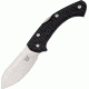 Fox Anso Zero Black Folding Knife,3.875in closed,N690Co Cobalt Vanadium Stainless Blade,Textured Black Frn Handle FOX305