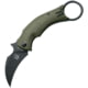 Fox Bastinelli BlackBird Linerlock Folding Knife, 2.5" black oxide coated Bohler N690 stainless kara, OD green G10 handle, FX-591OD