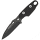 Fox Compso Neck Knife Fixed Blade Knife, 5.75in Overall, 2.75in Black Bohler N690 SS Drop Point, Black Textured G10, Black, 02FX037