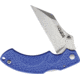Fox Drago Lockback Blue Folding Knife, 3.5 satin finish 154CM stainless blade, Blue textured ABS handle, Thumb stud, 01FX176