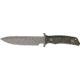 Fox Exagaon Tactical Knife Fixed Blade Knife, 6.5in, Stainless Blade, Green Canvas Micarta Handle FOX1661TK