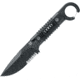 Fox Ferox Fixed Blade Knife, 3.5 black PVD coated partially serrated Bohler N6, Black G10 handle, 02FX739