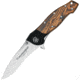 Fox Invader Linerlock Folding Knife, 3.75 satin finish 440C stainless blade, Bocote wood handle, 01FX242