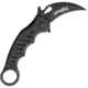 Fox Karambit Linerlock CF/G10 Folding Knife, 3in Black Bohler N690 SS Karambit Blade, Finger Grooved Handle, Finger Ring, Pocket Clip, Thumb Pull, Black G10 And Carbon Fiber Handle, 479-CG10