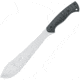 Fox Machete Fixed Blade Knife, 20in Overall, 13.5in Satin SS Blade, Black Sculpted ABS Handle, Black Leather Belt Sheath, Black, 02FX053
