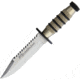 Fox Mini Fox Champagne Knife, 2.5 satin finish sawback stainless bowie blade, Champagne aluminum handle, 02FX103