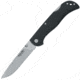 Fox Model 500 Lockback Folding Knife, 3.25in SS Blade, Black G10 Handle, Thumb Stud, Pocket Clip, Black, 01FX717