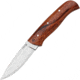 Fox Modox Fixed Blade Knife, 4.25 mirror finish 440 stainless blade, Brown wood handle, 02FX707