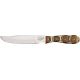 Fox-N-Hound Skinner Fixed Blade Knife, 5.875in, Stainless Clip Point, Brown Wood Handle FH622