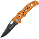Fox Twister Lockback Orange Folding Knife, 3.5 black finish 440C stainless blade, Orange aluminum handle, 01FX196