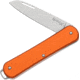 Fox Vulpis Folding Knife, 3in Closed, 2.13in Stonewash Bohler N690 SS Blade, Orange Aluminum Handle, FX-VP130OR