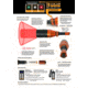 FoxPro Gunfire 3-color Hunting Flashlight, LED Red/White/Green Lights, Black/Orange, GUNFIRE
