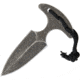 Fred Perrin Push Dagger Knives - Push Dagger, 4in Overall, 2.5in Black Stonewash Double Edge 440C SS Blade, One-Piece Construction, Black Kydex Neck Sheath, FP1802