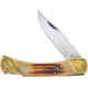 Frost Bear Claw Lockback Folding Knife, 4in Mirror SS Clip Blade, Rocky Mountain Stag Bone Handle, WT072RMS