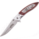 Frost Bear Linerlock A/O Folding Knife,3.25in,3Cr13 Stainless Steel,Standard Edge,Satin,Brown,Wood Handle FFC089BR