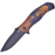 Frost Bear Linerlock A/O Folding Knife, 3.5 black finish stainless blade, Pakkawood handle, OC-04B