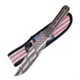 Frost American Flag Wood Bowie Knife, 11in Overall, 6in, Stainless Clip Point Blade, Wood Handle, Nylon Sheath, FC-581