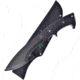 Frost Bowie Knife Tac Xtreme 12in overall, 7.5 black finish stainless blade, Black rubber handle, TX-25B