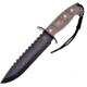 Frost Sand 7in, Bowie Knife w/ Tan ABS Sheath, 12in Overall, 7in, Black Finish Sawback Blade, Sand Rubber Handle, TX-1453SAND