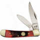 Frost Copperhead Red Pick Bone Folding Knife,Stainless Steel,Standard Edge,Clip and Pen,Mirror Polish,Red,Pick Bone Handle F14950RPB