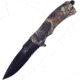 Frost Firestarter A/O Brown Camo Folding Knife, 5.25in Closed, 3.75in Black Partially Serrated Stainless Blade, Camo ABS Handle, TX-50B/CAMO