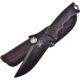 Frost Fixed Blade Full Tang Fixed Blade Knife, 4.5in, 3Cr13 Stainless Steel, Standard Edge, Black Rubber Handle FTX01BB