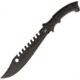 Frost Fixed Blade Knife, 10in, 3Cr13 Stainless Steel, Standard Edge, Sawback, Black Handle FTX3117