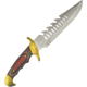 Frost Fixed Blade Knife, 9.75in, Stainless Steel, Standard Edge, Sawback, Frostwood Handle F16949PR
