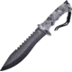 Frost Fixed Blade Skull Camo Fixed Blade Knife, 7in, Stainless Steel, Partially Serrated, Sawback, Black FTX4669WSC