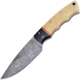 Frost Fixed Blade Smooth Bone Knife, 4.25 Damascus steel blade, White smooth bone handle, CW-4771BH/SB