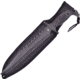 Frost Futura Fighter Bowie Fixed Blade Knife, 10.75in, Stainless Steel, Standard Edge, Sawback, Black Handle FTA086
