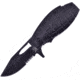 Frost Grenade A/O Black Folding Knife, 3.63in Closed, 2.75in Black Partially Serrated Clip Point Blade, Black ABS Handle, TX-173B