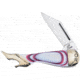 Frost Leg Ocoee River Folding Knife, Red and white, Red and white mother of pearl handle, OC-183RW