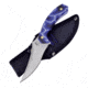 Frost Lightning Fixed Blade Knife, 7in Overall, 3.25in, Satin Finish Stainless Blade, Blue Camo ABS Handle, Nylon Sheath, OC-125B/BL