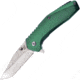 Frost A/O Green Tanto Folding Knife, 4in Closed, 2.75in Mirror Stainless Tanto Blade, Green Aluminum Handle, SW-888G