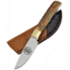 Frost Little Fox Skinner Torch Bone Fixed Blade Knife, 3.5in, Stainless Steel, Standard Edge, Satin, Brown, Torch Bone Handle FCW986TB