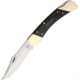 Frost Lockback Crowing Rooster Folding Knife, 3.75in Mirror SS Clip Point Blade, Black Pakkawood Handle, Nickel Silver Bolster, Inlay Shield, Black, CR-110DW