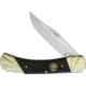 Frost Lockback Ox Horn Folding Knife, 3.75in Satin SS Clip Point Blade, Buffalo Horn Handle, OC-549OXH