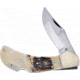 Frost Lockback Whitetail Cutlery Folding Knife, 3.75in mirror finish stainless clip point blade, Second cut bone handle, WT-636WSB/SC