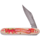 Frost Merry Christmas Knife, Satin finish stainless clip point blade, Imitation ivory handle, N-225