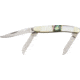 Frost Mini Stockman Folding Knife,Clip/Pen/Sheepsfoot Blade, Mother of Pearl Abalone Handle F18232MPAB